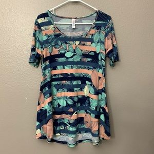 Lularoe XXS floral striped tunic top.